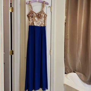 Gorgeous blue and gold dress